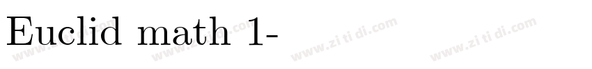 Euclid math 1字体转换